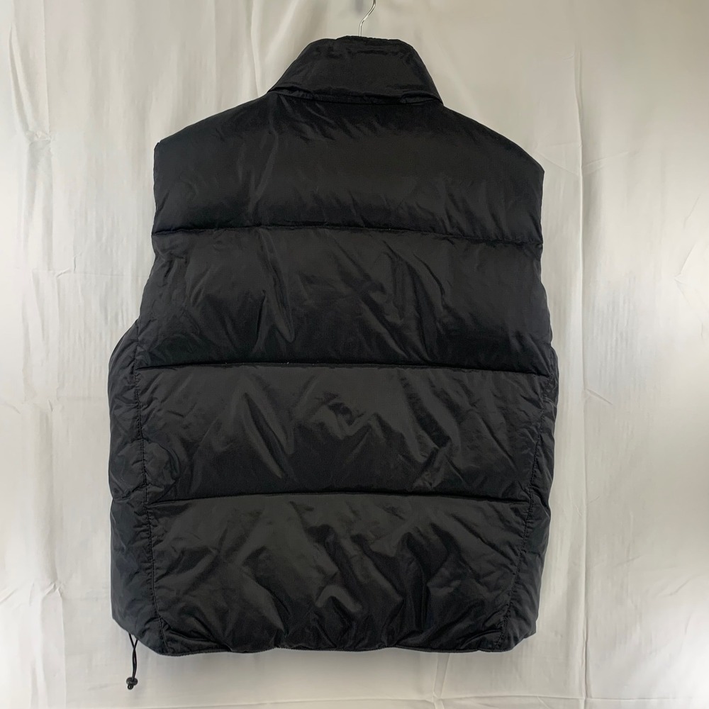 Gap Puffer Vest Men Medium Black Down Filled Fleece Lined Full Zip - Picture 9 of 10